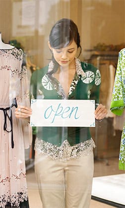 Small business owner concerning getting online