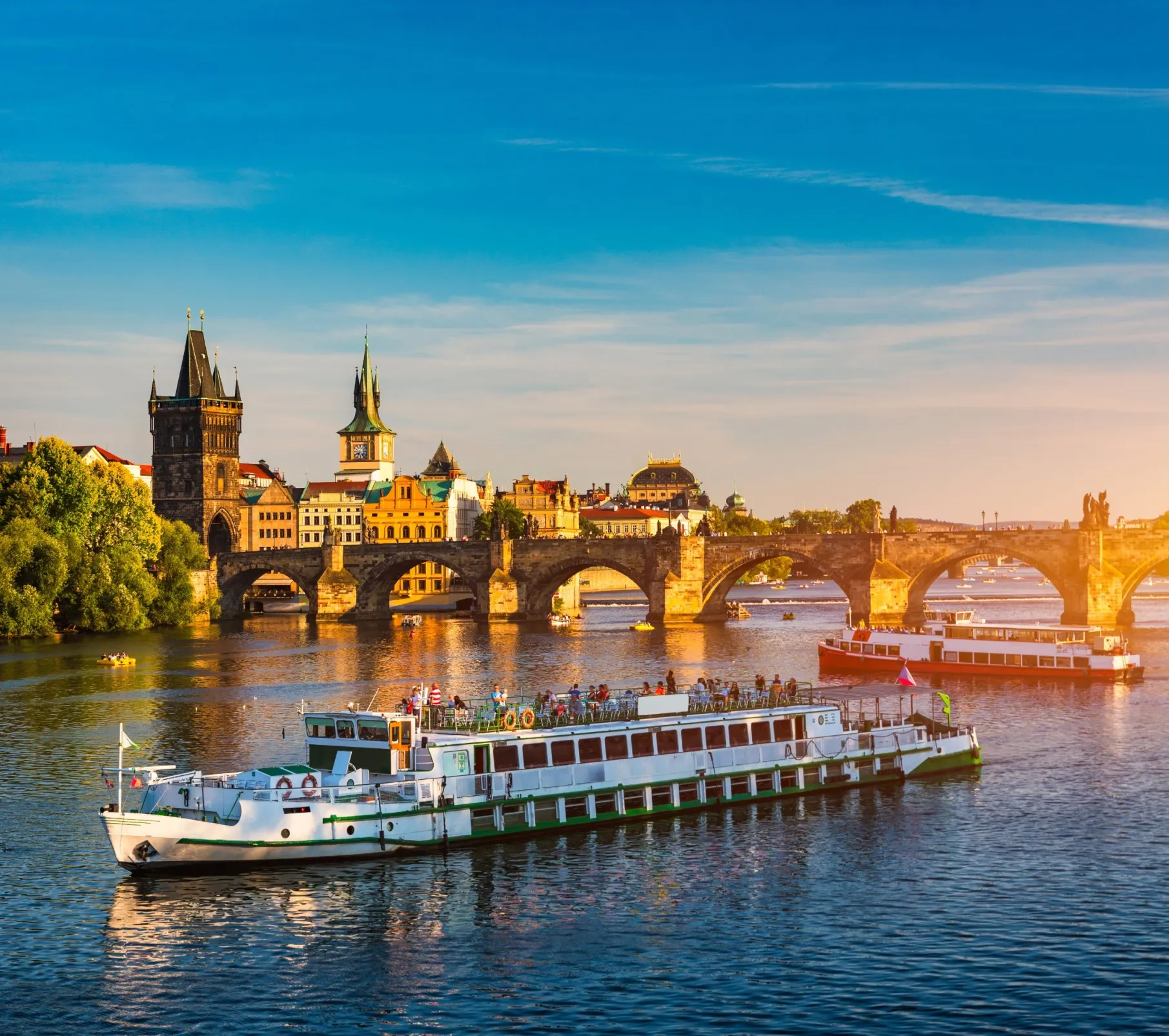 Charles Bridge and Old Town Tower in Prague, Czech Republic