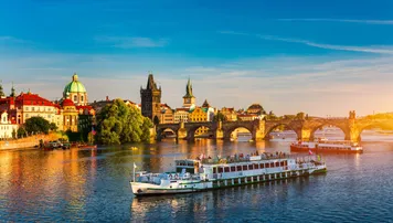 Charles Bridge and Old Town Tower in Prague, Czech Republic